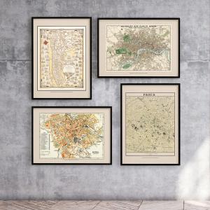 アート 選べる ポスター ビンテージ 古地図 ...の詳細画像1