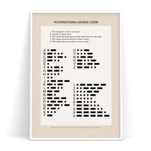 アート ビンテージ 国際モールス記号一覧 2L...の詳細画像1