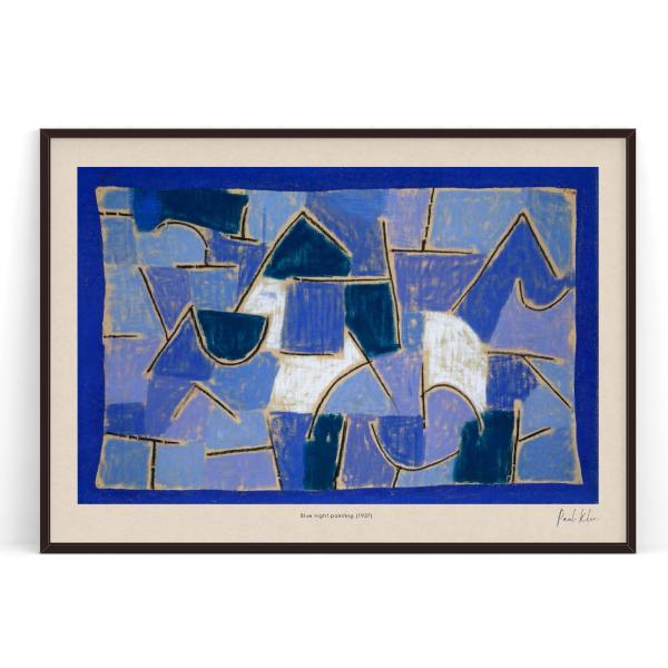 アート ビンテージ　青い夜（1937年）Paul Klee の絵画　2L A4 A3 B3 A2 B...