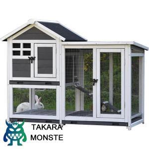 鶏小屋 屋外チキンコープ マルチレベル耐候性鶏舎 巣箱付き1200*630*950mm木製家禽ケージ ラン ランプ 金網 取り外し可能な底 丈夫で丈夫 水で洗える組み立て簡