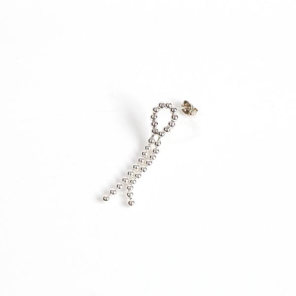 su（スウ） / dtea0201sv DOT シルバーボールチェーンピアス S  (片耳タイプ) ...