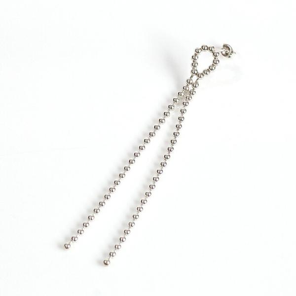 su（スウ） / dtea0202sv DOT シルバーボールチェーンピアス L (片耳タイプ) レ...