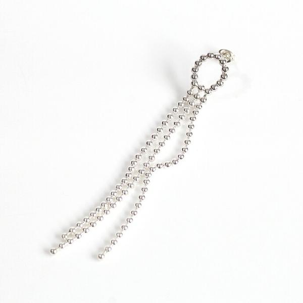 su（スウ） / dtea0302sv DOT シルバーボールチェーンピアス L (片耳タイプ) レ...