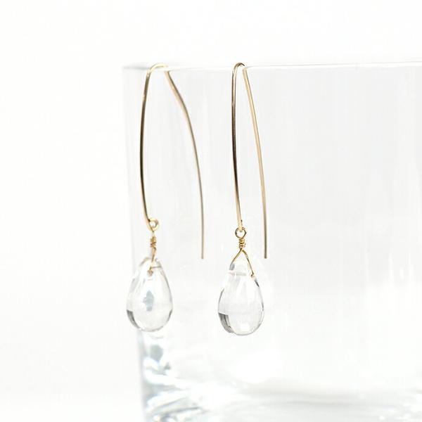 su（スウ） / cealfon04 ロングフック ヒトツブ ピアス - クォーツ レディース ギフ...