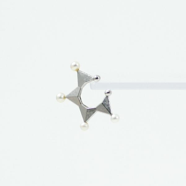 yum. （ヤム） / silver シルバー スター ミニ イヤーカフ パール付き / Ec-07...