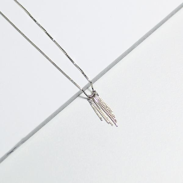 yum. （ヤム） / silver シルバー ベネチェーン フリンジ ロングネックレス 80cm ...