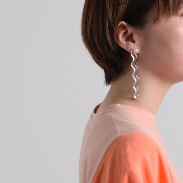 Iria Ashimine（イリア アシミネ） / Snake long ピアス - CLEAR レ...