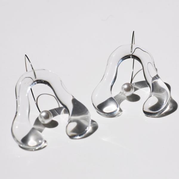 Iria Ashimine（イリア アシミネ） / CRAB PINCER ピアス - CLEAR ...