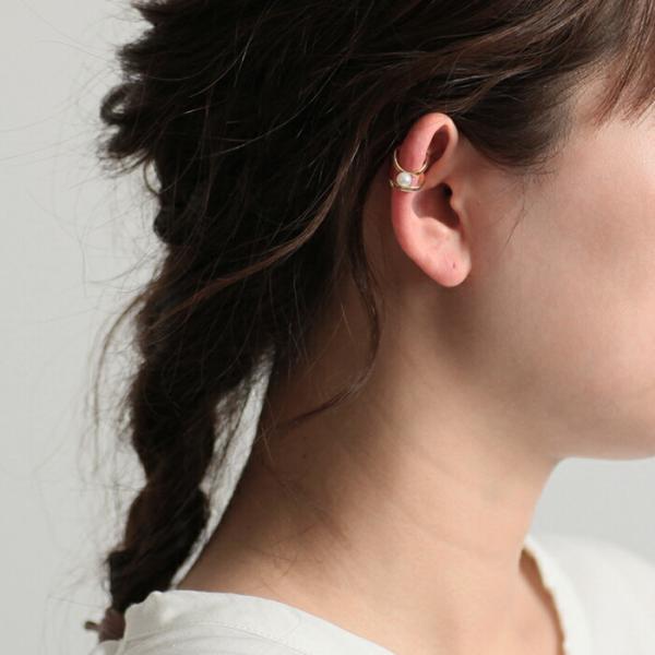 yum. （ヤム） / k18 ゴールド エタニティイヤカフ1pGパール付き / Eternity-...