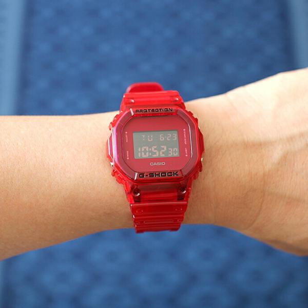 CASIO G-SHOCK / クリアスケルトンGショック DW-5600SB-4 レッド
