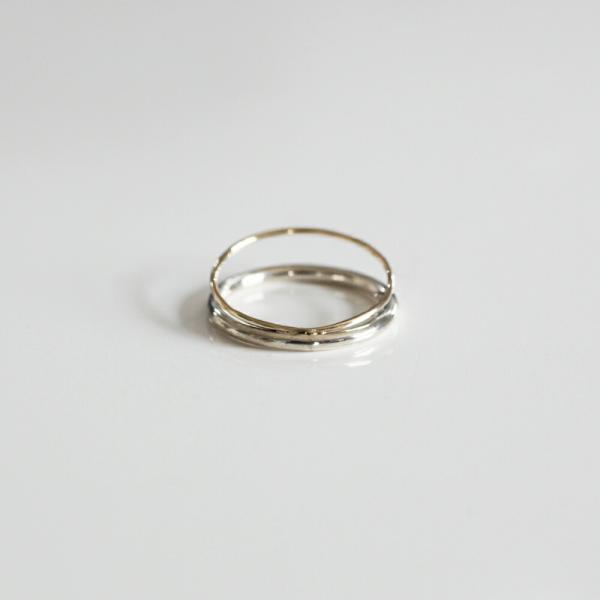 siki (シキ) / SK-R56-K10YG-SV ダブルラインリング