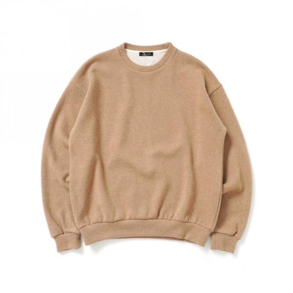 CRESPI / Lambswool/Cotton Crew Neck - Beige ラムズウール...