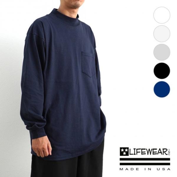 LIFEWEAR Inc. / Mock Neck Long Sleeve Pocket T-Shi...