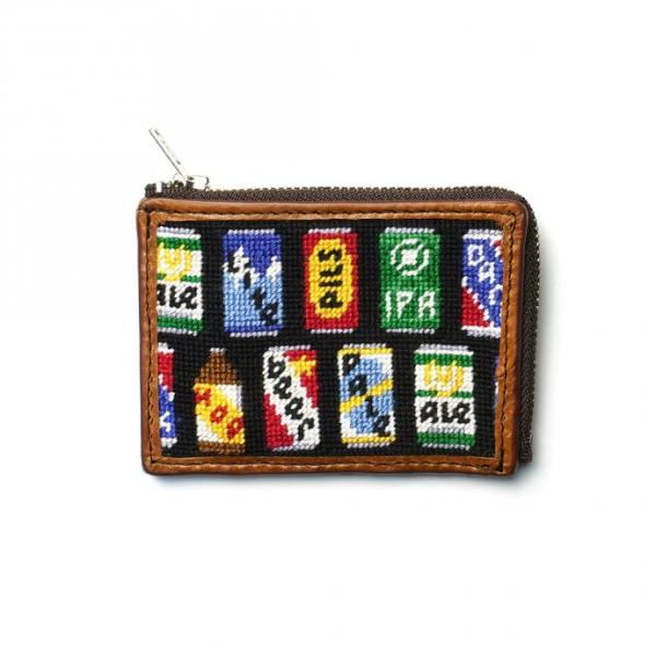 SMOKE T ONE / Needlepoint L-Shaped Zip Card Wallet...