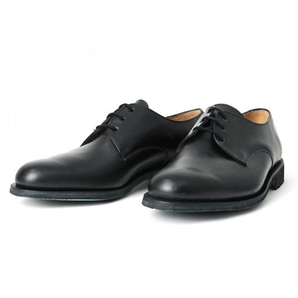 フランス軍 レザー サービス シューズ EU42 27cm相当 デッドストック ブラック 革靴 送料...