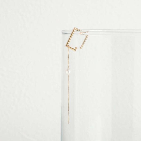 siki (シキ) / LC-ECP01-SVGD パールチェーン イヤーカフチャーム - ゴールド