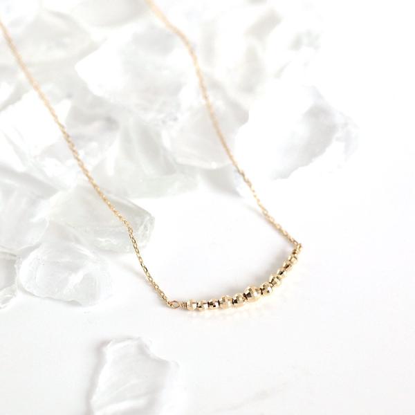 sinc (シンク)  K10 YG ミラーボール ライン ネックレス 40cm イエローゴールド ...