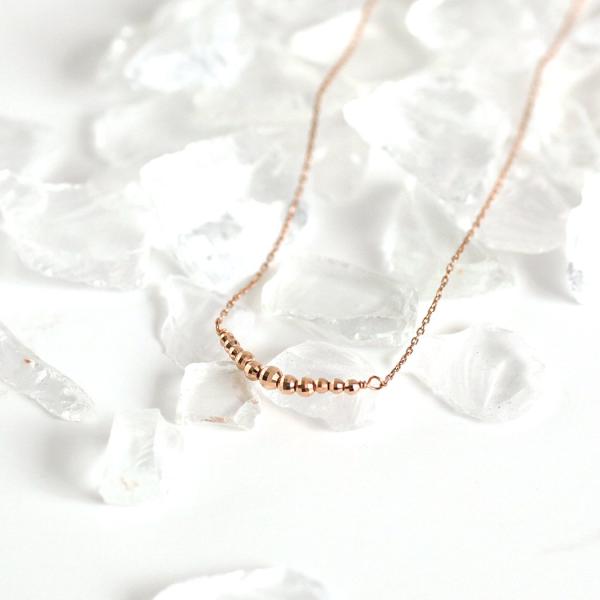 sinc (シンク) K10 PG ミラーボール ライン ネックレス 40cm ピンクゴールド ネッ...