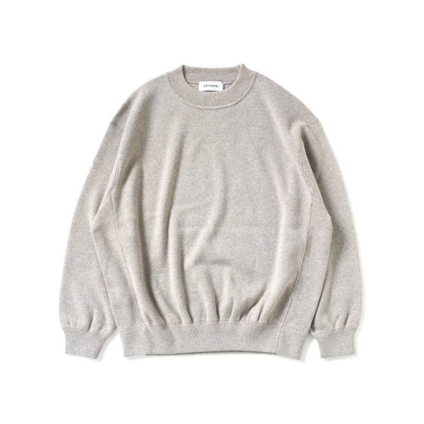 reverve リバーブ / RV22W006 Wool Sweat Crewneck - Beig...