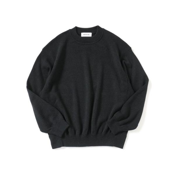 reverve リバーブ / RV22W006 Wool Sweat Crewneck - Blac...