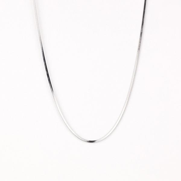sinc (シンク) / フラット スネークチェーン ネックレス 2mm 平打ち NS04 シルバー...