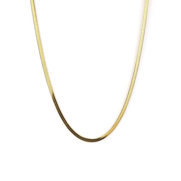 sinc (シンク) / フラット スネークチェーン ネックレス 3mm 平打ち NG05 ゴールド...