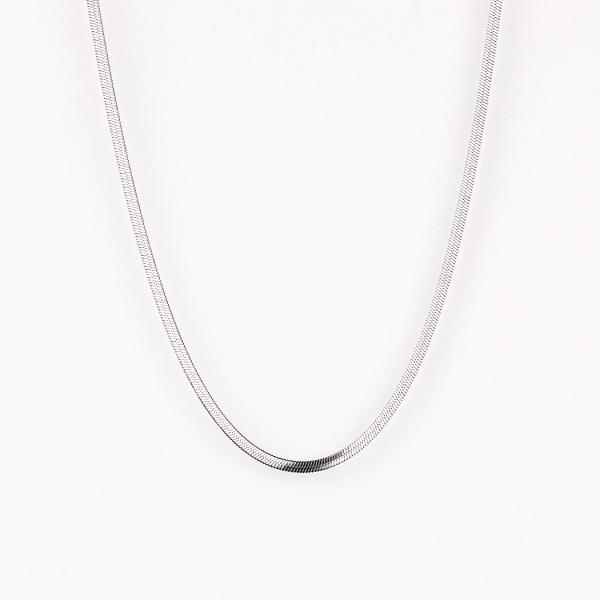 sinc (シンク) / フラット スネークチェーン ネックレス 3mm 平打ち NS05 シルバー...