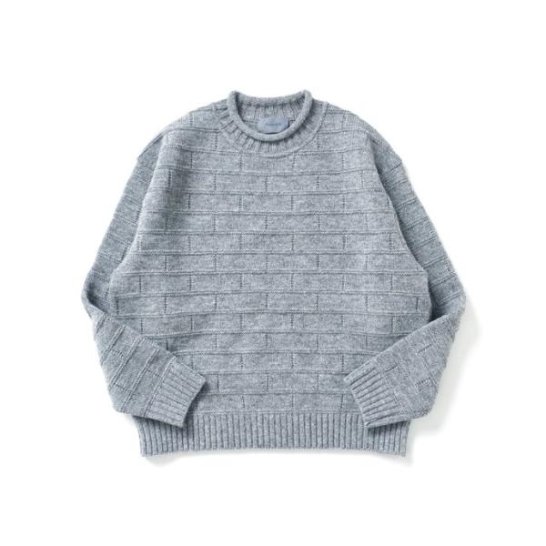 Neweye / NE22W005 Block Knit - Concrete ニューアイ ブロック...