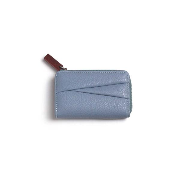 Ense アンサ キーケース sew137 wood zipper key case ブルー L字 ...