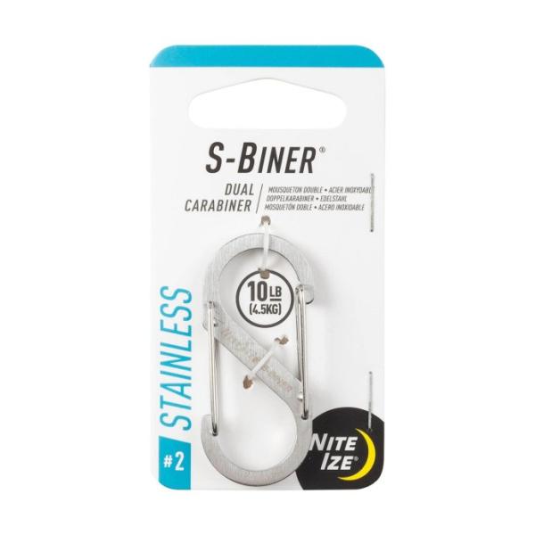 NITE IZE S-Biner ナイトアイズ エスビナー ステンレスシルバー #2 カラビナ キー...