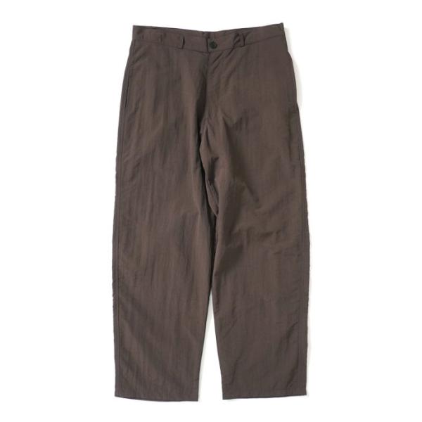 SMOKE T ONE / SHELLED NYLON TROUSERS - Brown ナイロント...