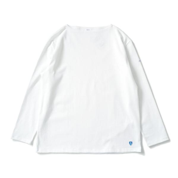 オーシバル ORCIVAL オーバーサイズ コットンロード フレンチ バスク シャツ WHITE 無...