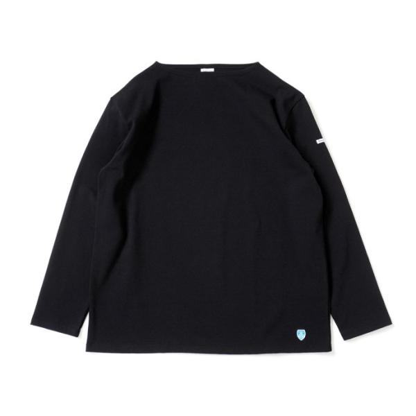 オーシバル ORCIVAL オーバーサイズ コットンロード フレンチ バスク シャツ BLACK 無...