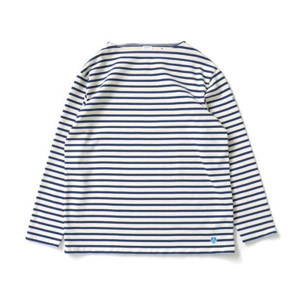 オーシバル ORCIVAL オーバーサイズ コットンロード フレンチ バスク シャツ ECRU x ...