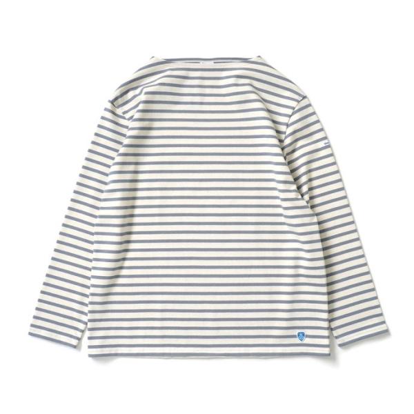 オーシバル ORCIVAL オーバーサイズ コットンロード フレンチ バスク シャツ ECRU x ...