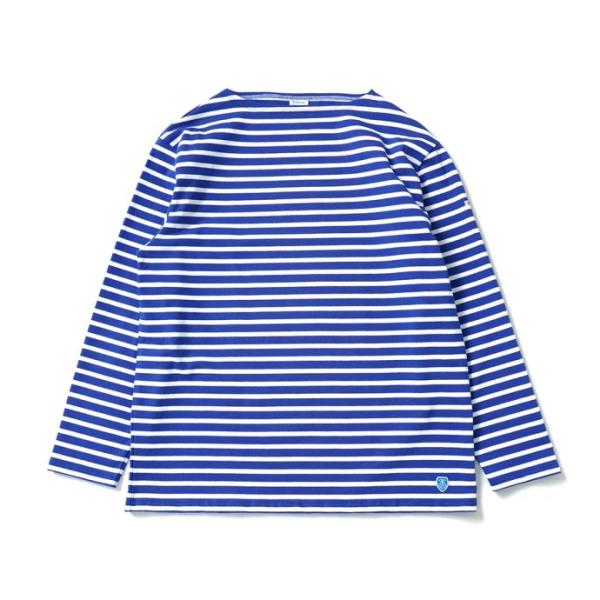 オーシバル ORCIVAL オーバーサイズ コットンロード フレンチ バスク シャツ PEACOCK...