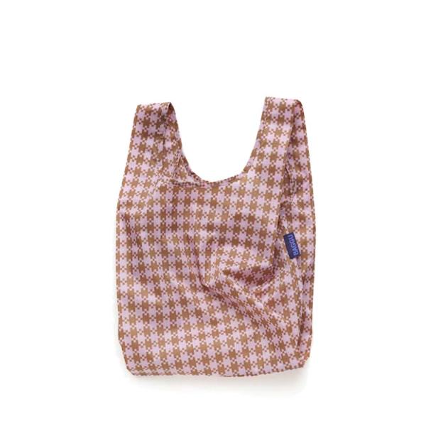 BAGGU バグー エコバッグ BABY リサイクル ナイロン ローズピンク ギンガム チェック 2...