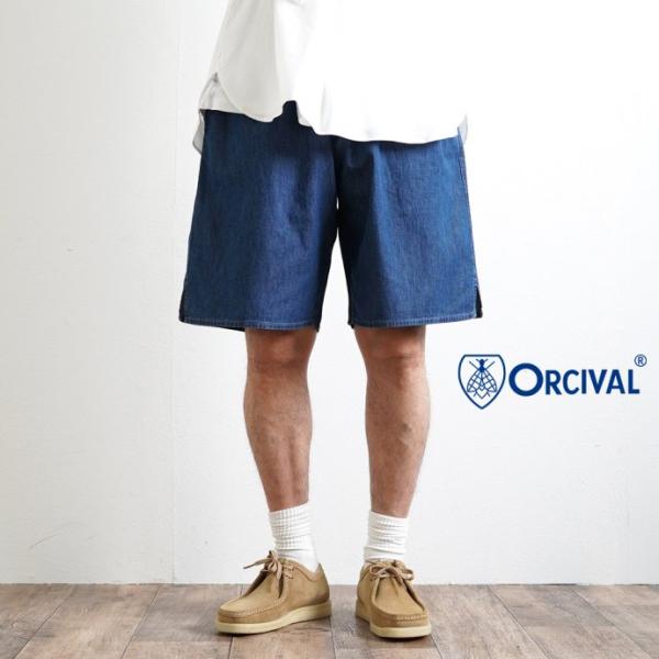 オーシバル ORCIVAL ライトデニム ショーツ DENIM ブルーインディゴ OR-E0114 ...