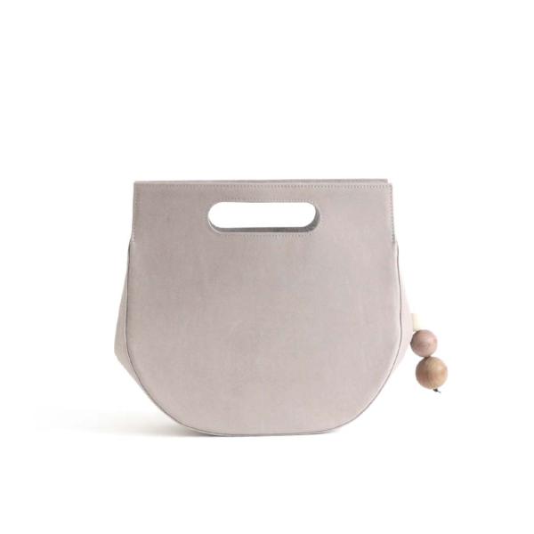 Sarah mu サラミュー BN-003 GRY 半丸トート &amp; ショルダーバッグ グレージュ レ...