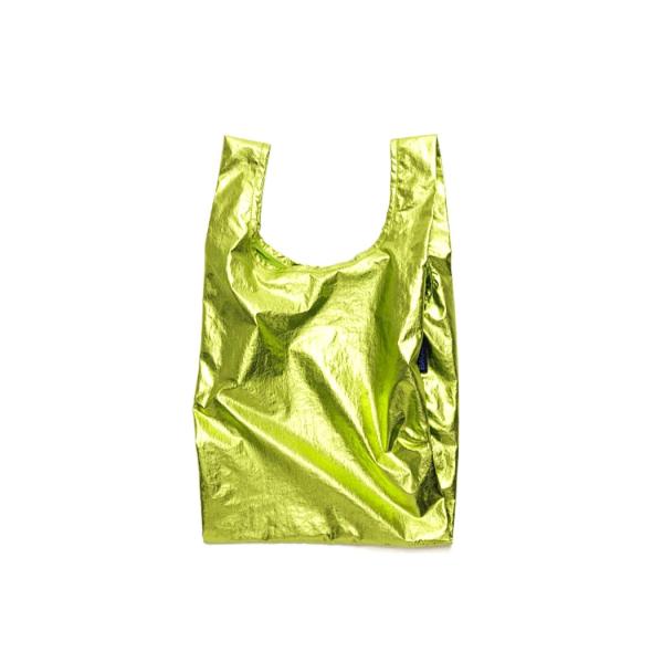 BAGGU バグー エコバッグ BABY メタリック ライムグリーン 正規品 サブバッグ ジム用 お...
