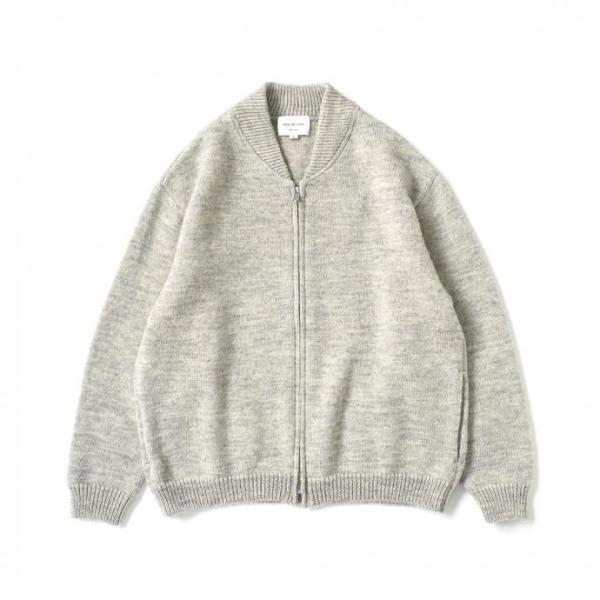 STILL BY HAND スティルバイハンド / KN05244 - GREY ジップフロント ニ...