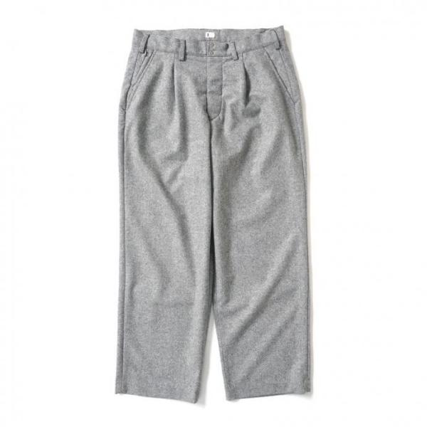 O- オー / N.N.Z. TROUSERS W ウールスラックス - L.Gray Nep 25...