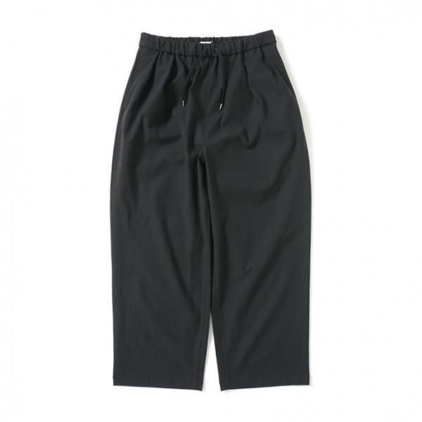 kontor / KON-PT04251 - BLACK ポリエステル素材 イージーパンツ