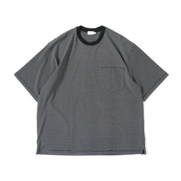 handvaerk ハンドバーク / 60/2 S/S BIG T-SHIRT STRIPE クルー...