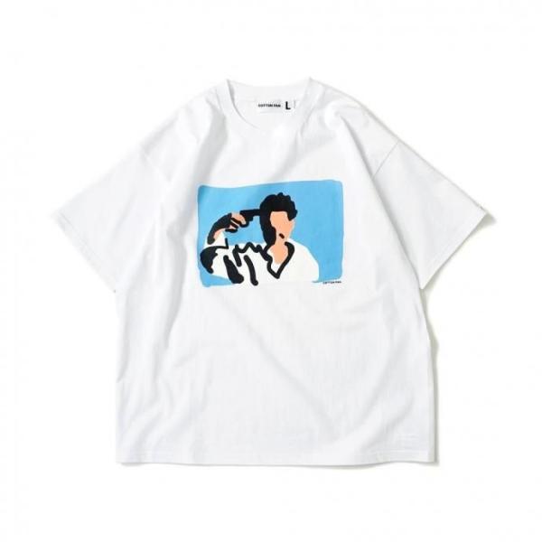 COTTON PAN / 夏休み（朝日） 半袖Tシャツ - WHITE ホワイト