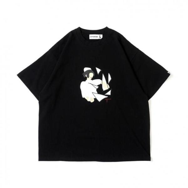 COTTON PAN / 本能 半袖Tシャツ - BLACK ブラック