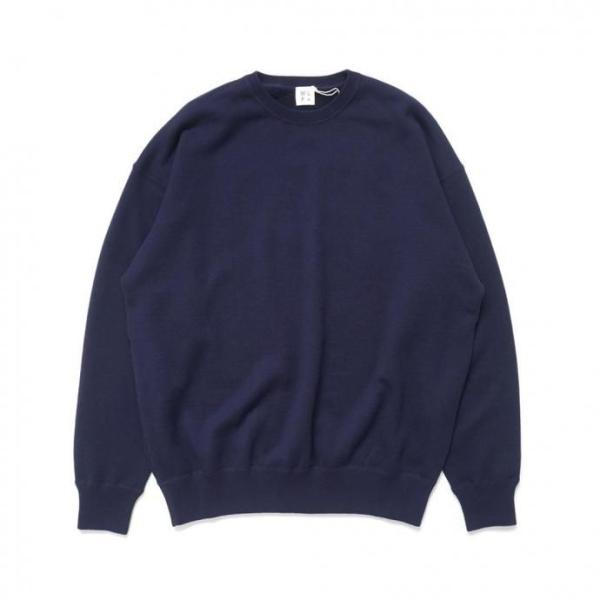 WLP / CREW NECK PO - ネイビー RL2510 ダブルエルピー ウールコットンニッ...