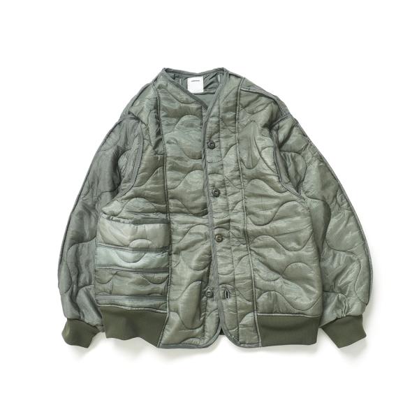 oddment / QUILTING MA-1 - Olive キルティングライナー リメイクノーカ...