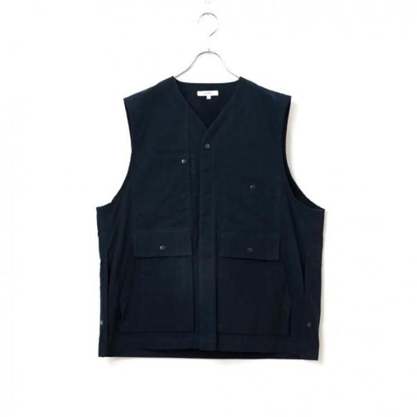 kontor / KON-VE01261 - NAVY マルチポケットベスト Wax coated ...