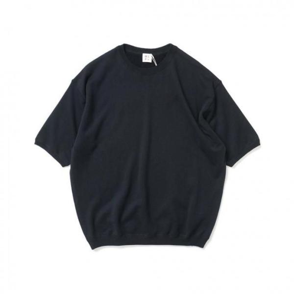 WLP / COTTON SILK SHORT SLEEVE PULLOVER - DARKNAVY...